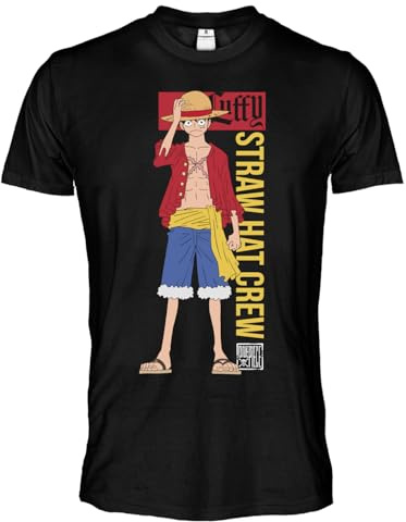 One Piece T Shirt Straw Hat Crew. Maglietta Ufficiale Unisex. Maglia Regular in Cotone. Adulto Ragazzo