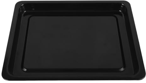 Hohopeti Teglia da Forno Smaltata Nera 37,5x27,5x2,5 Cm Teglia per Torta e Arrosti Adatta a Riunioni e Grigliate Resistenti Alte Temperature per Cucina e Forno