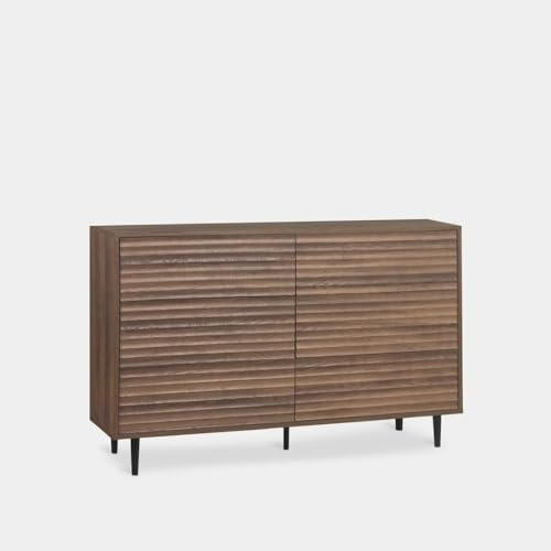 KLAST Commode Double PB, MDF, mélaminé Couleur Noyer 85 cm x 80 cm