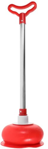 FIXOSHEE Sturalavandini per WC Stantuffo a Manico, Pistone in Gomma Potenziato, Strumento per Pulizia Scarichi Bagno, Utensile Resistente per Intasamenti Domestici