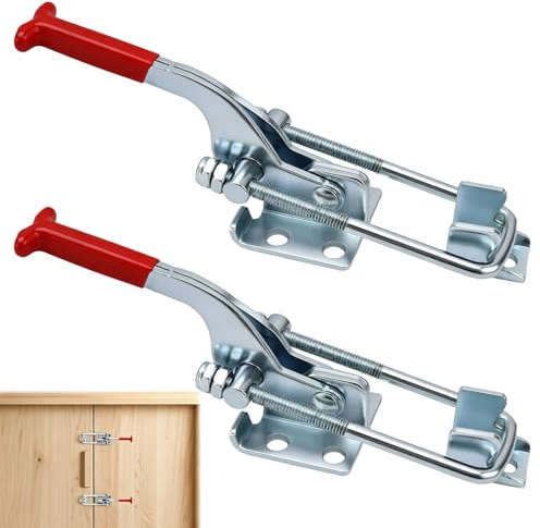 WPPQWP Juego de 2 tensores de palanca de rodilla grandes de acero inoxidable, cierre rápido ajustable de 0 a 30 mm, cierre de pared para remolque, tensor autobloqueante inoxidable, capacidad de carga