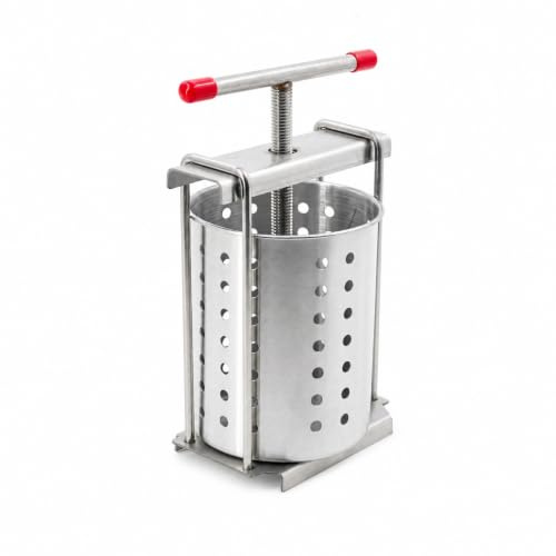 Jinhxofs Presse-Légumes avec Panier Perforé Acier Inoxydable Presse-Purée En Inox Compact Moulin à Légumes En Inox pour Cuisine, Préparation Farces, 1500ML