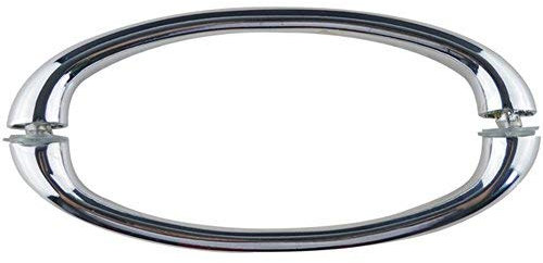 Pomello cromato per porta della doccia, 14,5 cm, foro a foro, 14,5 cm