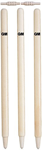 GM Gunn & Moore Cricket-Wickets Set mit 6 Stümpfen und 4 Bails – County Herren – Gute Qualität Buche – Regulierungshöhe 71,1 cm – Natur