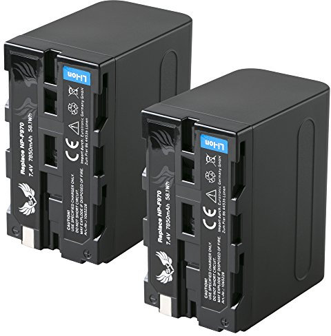 2X SK Akku Ersatz für Sony NP-F970 |- 7850mAh LG Zellen -| Akku NP-F550 NP-F750 NP-F960 NP-F980 NP-F990 // Blitzgeräte Videoleuchten Fieldmonitore