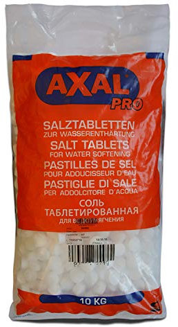 Axal Pro 10kg Salztabletten Regeneriersalz 1 x 10 kg Tabletten-Form Wasserenthärtungsanlagen Entkalkungsanlage Pools