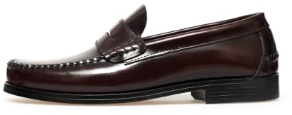 Marttely Castellanos Artesanos - Mocassini con suola in pelle, fatti a mano in Spagna, Bordeaux rosso scuro., 43 EU