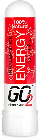 GO2 Inhaler Energy Stick — Essential Oils for Convenient On-The-Go Use — 100% Natural, Synthetic-Free and Cruelty-Free (1ml Tube)