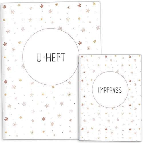 OLGS U-Heft und Impfpasshülle Set | Little Friend | Untersuchungsheft Hülle & Impfpass Hülle | Schutzhülle Geschenke Baby | Babygeschenke zur Geburt (U-Heft Set 2-teilig, Elly Blanko)