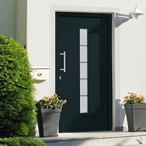 vidaXL Haustür Aluminium und PVC Anthrazit 100x200 cm