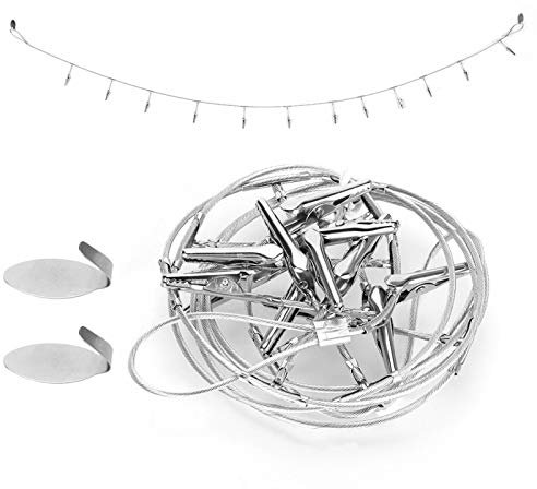 Appendi Foto con 12 Clip a Coccodrillo, Appendi Foto Quadro Portafoto Multiple, decorazione da parete per la casa