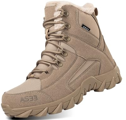 IYVW 999 Bottes de l'armée Chaussure de Combat Type Ranger Homme Haute avec Fermeture latérale et Coque de Protection Ideal Ranger Agent de sécurité Hellmarron 42 EU