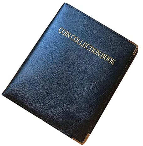 HEZHU Album de collection de pièces de monnaie pour 480 pièces de 2 euros, noir