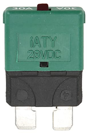 Auto Sicherung, Leistungsschalter, 30A/28V DC, Manueller Rückstellung, für Autos, Yachten, Campervans