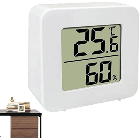 Limitoll Thermomètre d'intérieur, hygromètre numérique, thermomètre d'intérieur, capteur de température haute précision, écran LCD pour serre, salon,