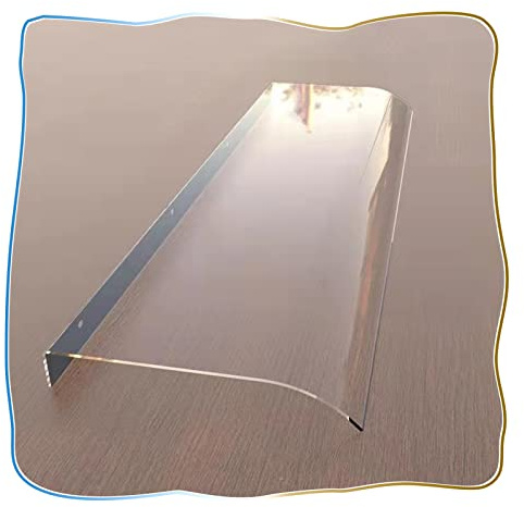 Türdach für Draußen Sonnenschutz Regenschutz Vordach,Eingangsüberdachung,Haustürvordach Unsichtbare Fenster Pultbogenvordach,Transparente Polycarbonat Markisen,Mehrere Größen (40x50cm/16x20)