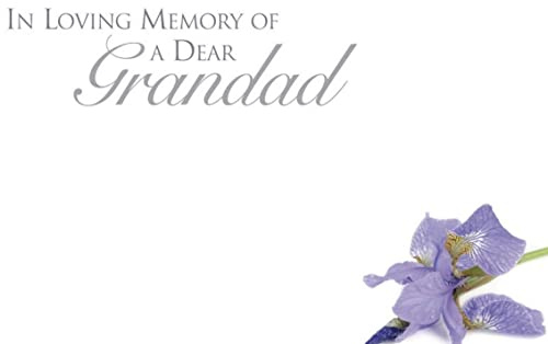 ShredAstic Small Florist Funeral Memorial Message cards 6 x 9 cm with weatherproof Cello bag (8. In Loving Memory of a Dear Grandad, 5 cards / 5 cello bags)
