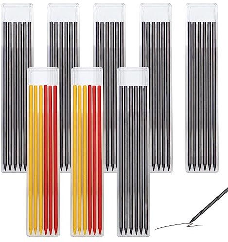 ZOCONE 48 Stück 2,8 mm Bleistiftminen Tischler Bleistift Ersatzminen tieflochmarker bleistift minen Baumaschinen-Nachfüllmine Ersatzmine für Schreinerei, Anritzen, Architektenzeichnung