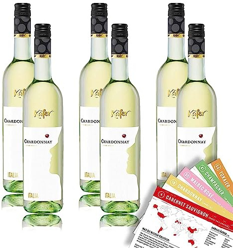 Käfer Chardonnay IGP, trocken, sortenreines Weinpaket + VINOX Winecards (6x0,75l)