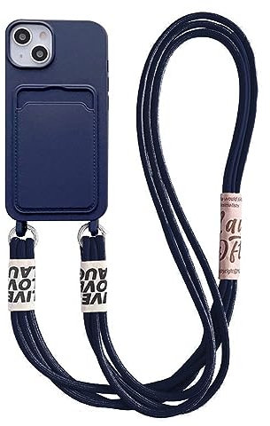 Rokmym Handykette Hülle für iPhone 11 Pro Necklace Handyhülle Mit Kartentasche Schultergurt Silikon TPU hülle mit Kordel zum Umhängen Schutzhülle mit Stylische Band Case für iPhone 11 Pro