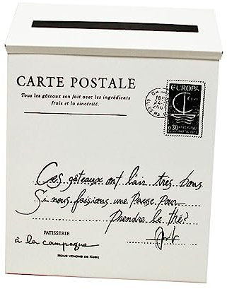 DOITOOL Briefkasten Aus Eisen Retro Vintage Wandornament Postfach Metall Beige Dekorativer Briefkasten Mit Buchstabendesign Foto Requisite Für Wohnraum