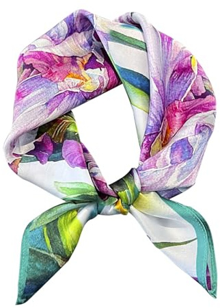 100% Reine Maulbeerseide Schal 43 x 43 Große Platz Leichte Kopftuch Frauen Haar Wraps Schals mit Geschenk Verpackt
