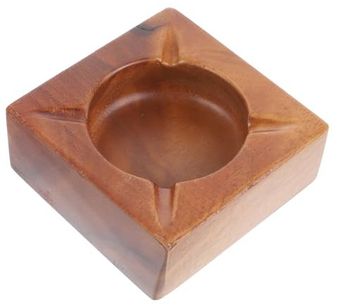 Cabilock Cigar Ashtray Aus Holz Vintage Aschenbecher Für Tragbarer Aschenhalter Mit Stabiler Basis Für Home Office Bar Und Outdoor Nutzung
