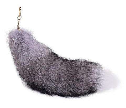 Schlüsselring Mit Tierschwanz – Zotteliger Kunstpelzschwanz, Realistischer Fuchsschwanz | Weicher Schlüsselanhänger Mit Kunsttierschwanz | Partykostüm, Pelzige Schwänze | Für Handtasche, Rucksack