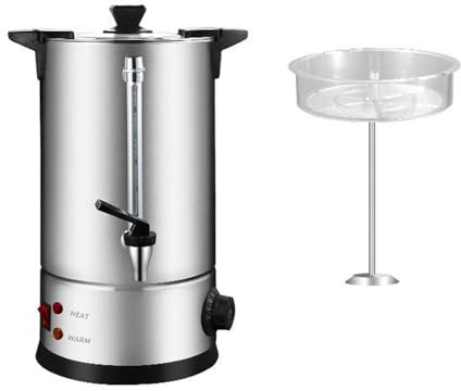 RR-YRL 304 Doppelschicht-Edelstahl-Elektrischer Wasser-Eimer Mit Hahn, Handelskaffee-Eimer Mit Kaffee-Braustand,A,10L