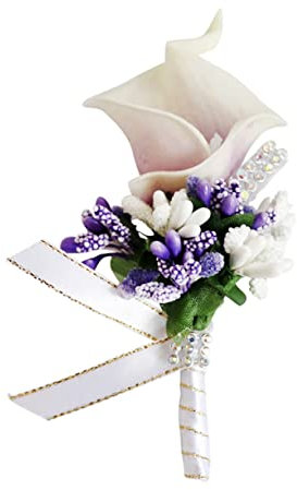 RORPOIR 1stück Pu Blumen-brosche Für Hochzeiten Elegante Künstliche Brustnadel Für Bräute Und Brautjungfern Weiß- Perfektes Accessoire Für Besondere Anlässe Und Partys