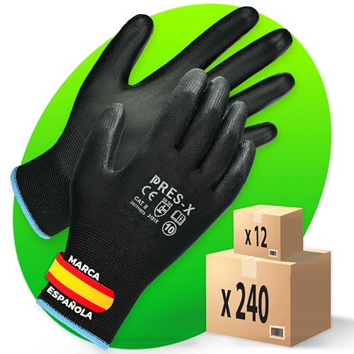 MK-Glove Arbeitshandschuhe aus Polyurethan Herren (24 Paar) - Größe 10-L | Präzision Handschuhe fur Mechaniker, Atmungsaktiv Schutzhandschuhe mit Gutes Gefühl, Montagehandschuhe Werkstatt