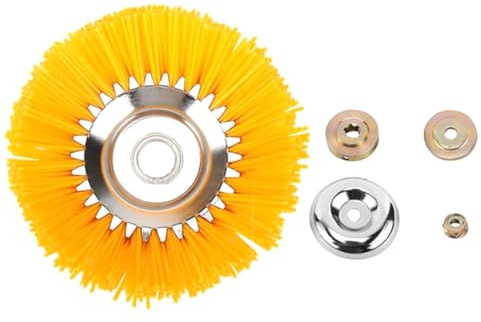 Aisuoka Tête de Coupe-Herbe Universelle de 8 Pouces, Roue en de Nylon, Brosse de Désherbage, Brosse Rotative pour Mauvaises Herbes de Jardin et Pelouse