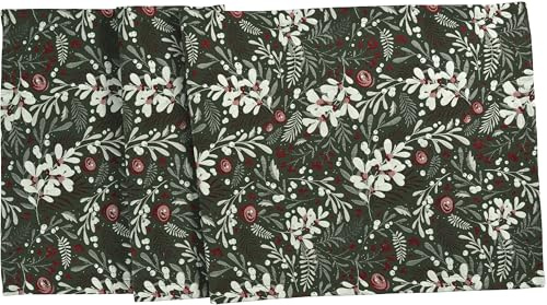 Sander - Tischläufer: X-Mas Bloom, Farbe: 02 /Grün, 50 x 140cm, Winter / Weihnachten - Floral