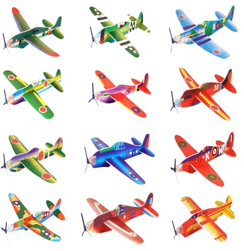 HiFEN® Jet Fighter Plane Gliders (20cm) – Pack of 24 with Assorted Designs Fun Party Toys for Kids & Favors Party Bag Fillers