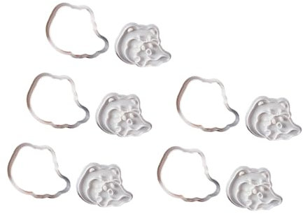 5 moldes para galletas, diseño de oso de Halloween, cortador de galletas, fondant, herramienta de cocina, suministros para fiestas