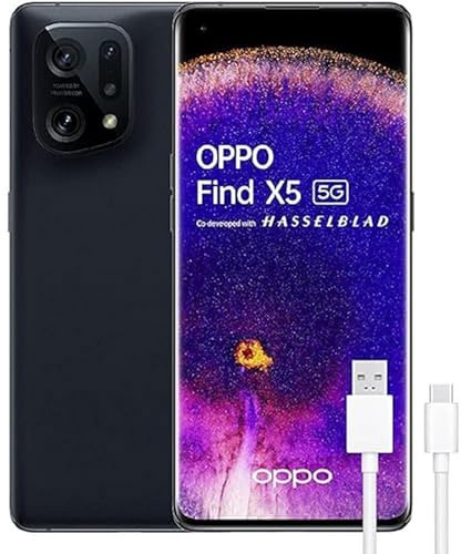 Oppo Find X5 5G - Smartphone 256GB, 8GB RAM, Dual Sim, Black (Reconditionné)