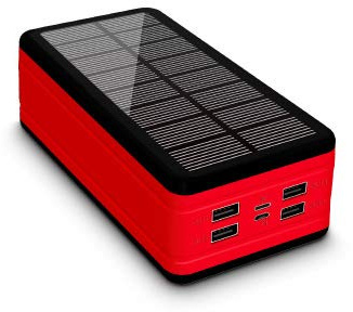 Power Bank 50000 Mah/Caricabatterie solare/Solare/Caricabatterie portatile solare/Cellulare portatile s, Rosso