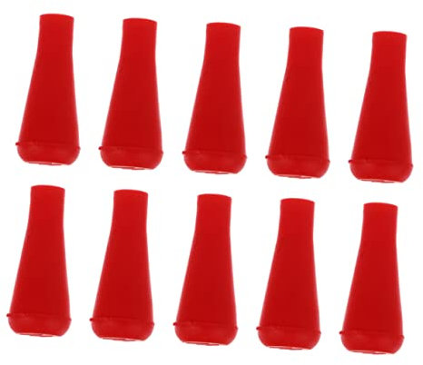 LIOOBO 2 Sätze Pfeilziel Ö Tipps Bogenschießen Üben Breitkopf Pfeilspitze Üben Sicherheitspfeilspitze Pfeilspitze Zum Bogenschießen Üben Zeigt Schaftkopf Gummi Rot 10 Stück * 2