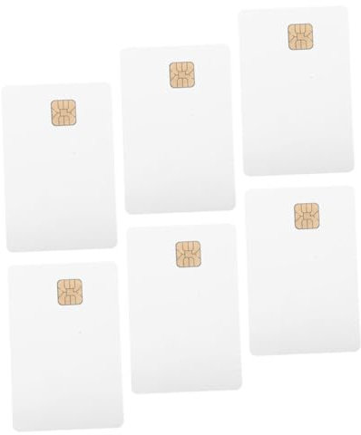 Homoyoyo 6 Stück Weiße PVC Blanko Ausweiskarten mit Chip Bedruckbare Identifikationskarten für Mitarbeiter Hotelschlüssel und Home Office
