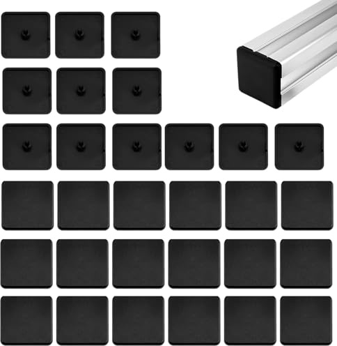 30 Stück Endkappe Aluprofil 40x40 Abdeckkappen Aluprofil Kunststoff Schutzkappen, Endkappe Solarschiene, Abdeckkappen Aluprofil Schutz von Aluminiumprofilen, Aluprofil Zubehör Vierkantrohr Endkappen