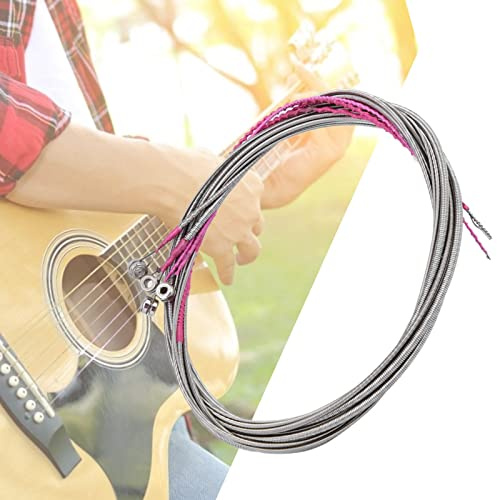 LUCKDANO E -Gitarrenschnüre, Rotes Samt um Kopf und Schwanz Edelstahl Draht Ein Gutes Gefühl