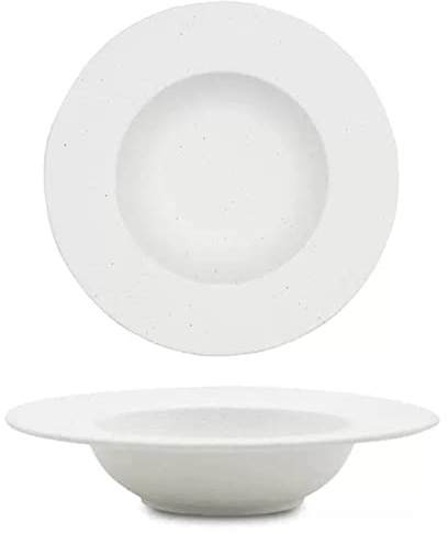 Ciotole con bordo largo da 25,4 cm, grandi ciotole per la cena per intrattenere piatti fondi, ciotole per zuppe per cucina con bordo largo, ciotola per pasta in porcellana in stile giapponese