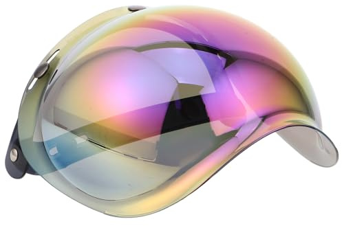 TOYANDONA Visiera di Ricambio per Casco da Moto Antivento Trasparente Supporto Lente Protettiva UV Resistente Agli Urti Sostituzione Rapida per Equipaggiamento Motociclistico da Viaggio