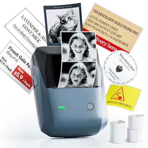 NIIMBOT B1 Pro 300DPI Thermal Label Maker – Grayscale & Red/Black Printing