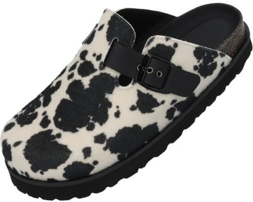 Palado Pantoletten Damen Kiel PL Western – Sandalen Made in Spain - elegante Hausschuhe mit Kork-Fußbett - modische Sommerschuhe