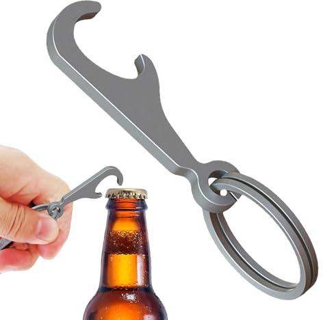 Llavero Abridor De Cerveza,Llavero Abrelatas - Abrebotellas de viaje de aleación de titanio,Accesorios de apertura de oso, abrelatas colgante, llavero de viaje, dispositivo portátil para bebidas de os