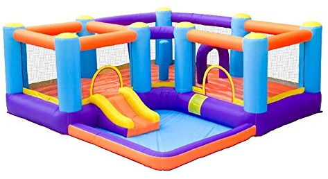 CGJseFH Inflatable castles, Bouncy Castles Toy Slide Home Small Trampoline Outdoor Play Equipment Inflatables