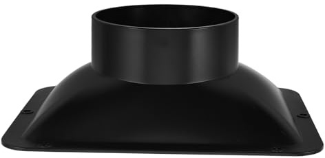 STAHAD Duct Connector Air Vent Adapter Square Bottom Flange for Range Hood Exhaust System DIY Plastic Rectangular Base Fitting for Home Ventilation