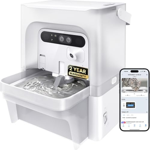 PETKIT EVERSWEET ULTRA Cat Water Fountain for Drinking with AI Camera, 5L | Multi-pets Recognition & Health Monitor, Two-way Audio, App Control, Wastewater Separation Filterless Cat Water Dispenser