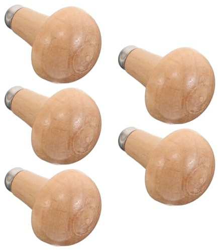 Toddmomy 5 Pezzi Manico in Legno Ergonomico per Utensili Manuali da Incisione e Lavorazione del Legno Impugnatura Confortevole e Facile da Sostituire, per Hobbisti e Professionisti